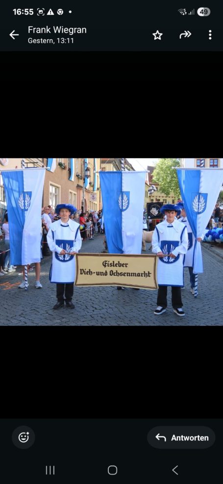 Der Förderverein Gertrudkirche - Nicolaiviertel Lutherstadt Eisleben e.V. war bei dem Wiesenfestumzug&nbsp;2025&nbsp;dabei.
